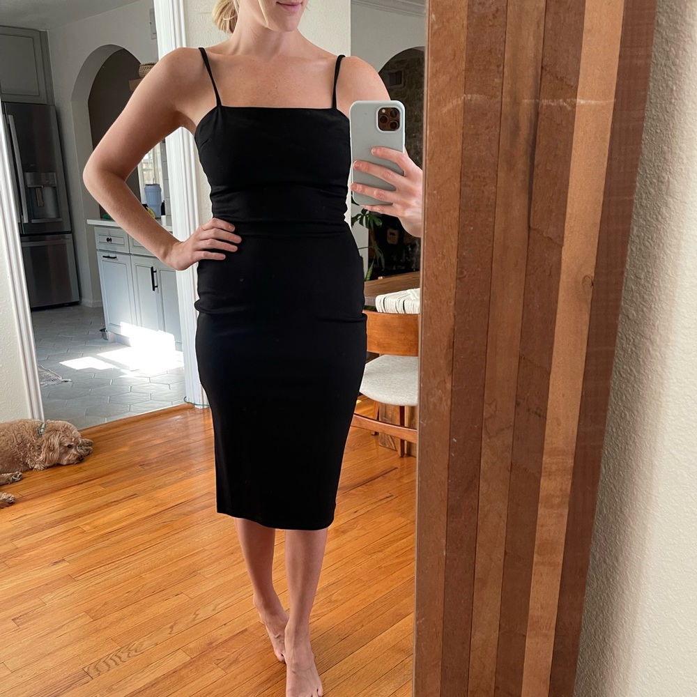 Lulus black midi dress